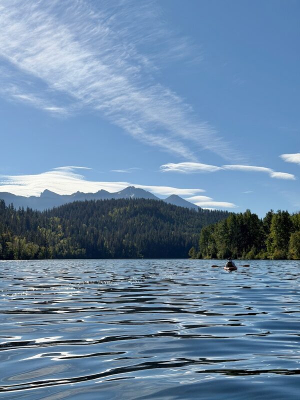 Kayaking on Lake Tyaughton, Tyax, BC. Image © PlanetSKI